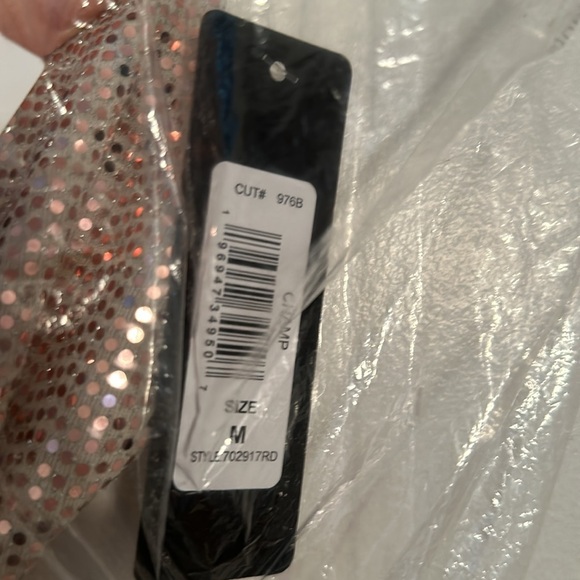 NWT BEBE COWL NECK SHIMMER MAXI DRESS ROSE GOLD Sz M - Picture 6 of 7